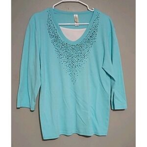 Morning Sun Top Size‎ Large 3/4 Sleeve